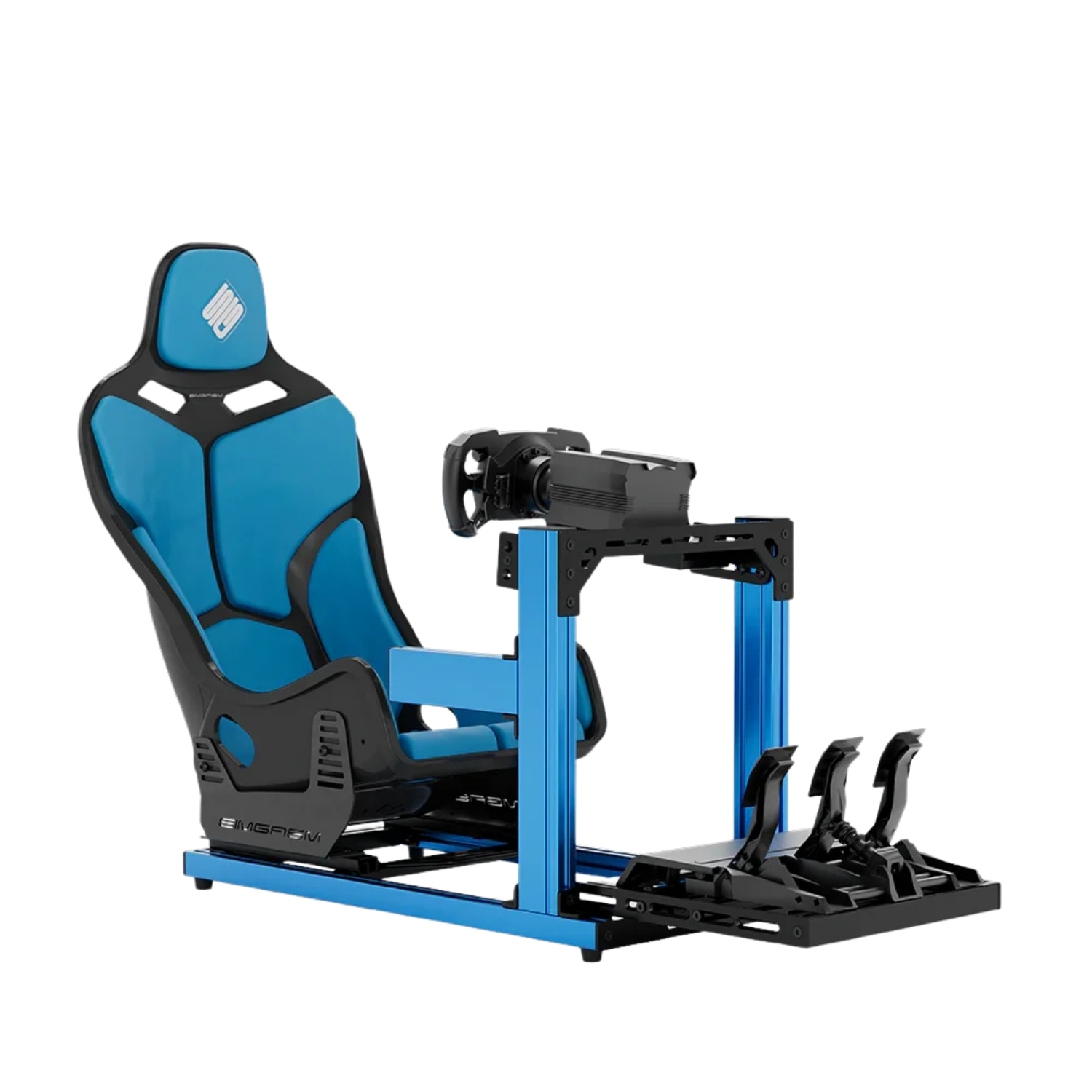Simgasm Hobby Blue - A blue cockpit that gives the whole setup a clear centre